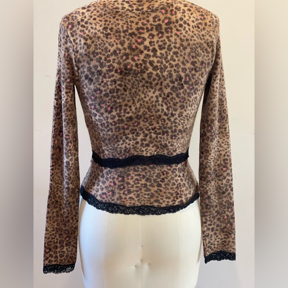 Vintage VDP collection Italy animal print set camisole (sz44) cardigan(sz40) - Picture 4 of 13